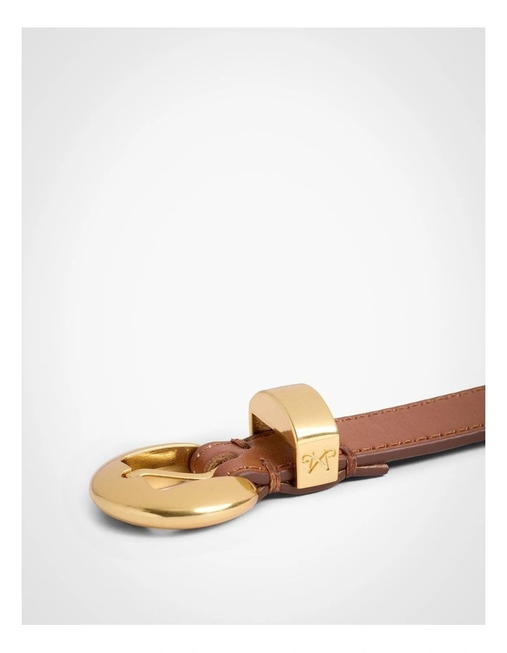 Olivia Slim Belt in Cognac image 5