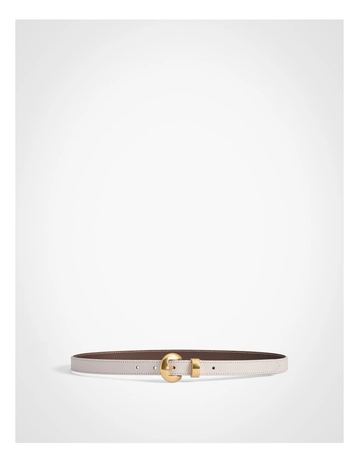 Olivia Slim Belt in Macadamia image 1