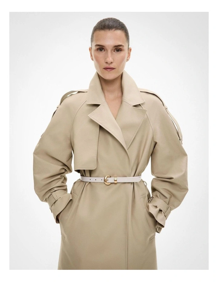 Olivia Slim Belt in Macadamia image 2
