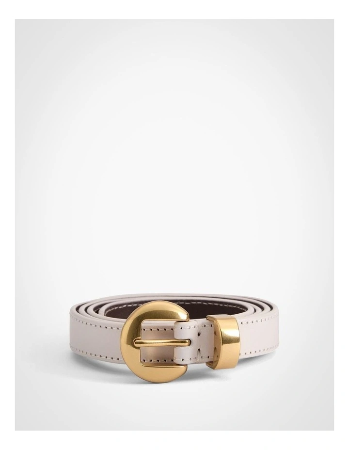 Olivia Slim Belt in Macadamia image 3