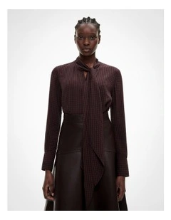 Soft Tie Shirt in Espresso