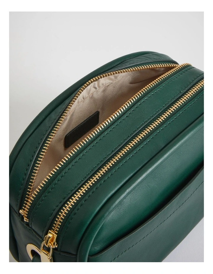 Soft Leather Camera Bag in Teal Green image 4
