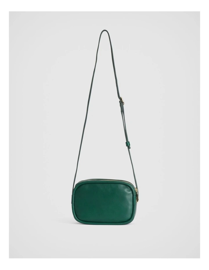 Soft Leather Camera Bag in Teal Green image 5