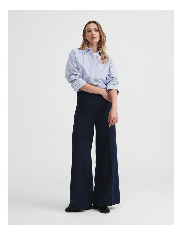 Classic Wide Leg Pant in Blue Night image 1