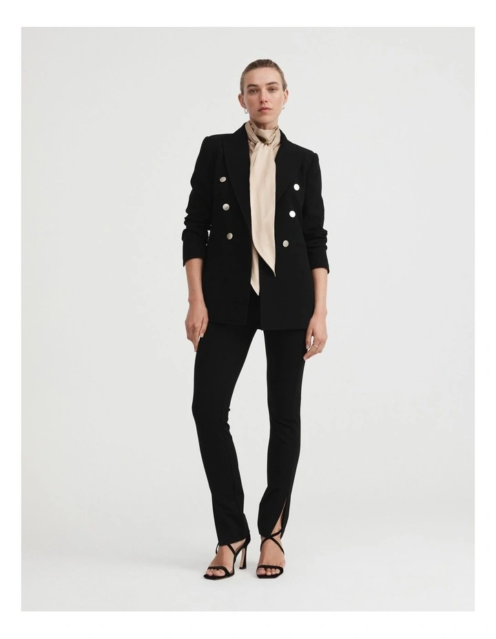 Ponte Split Legging in Black image 1