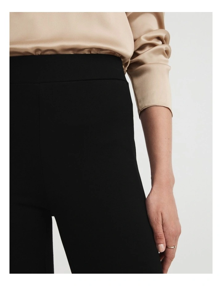 Ponte Split Legging in Black image 3