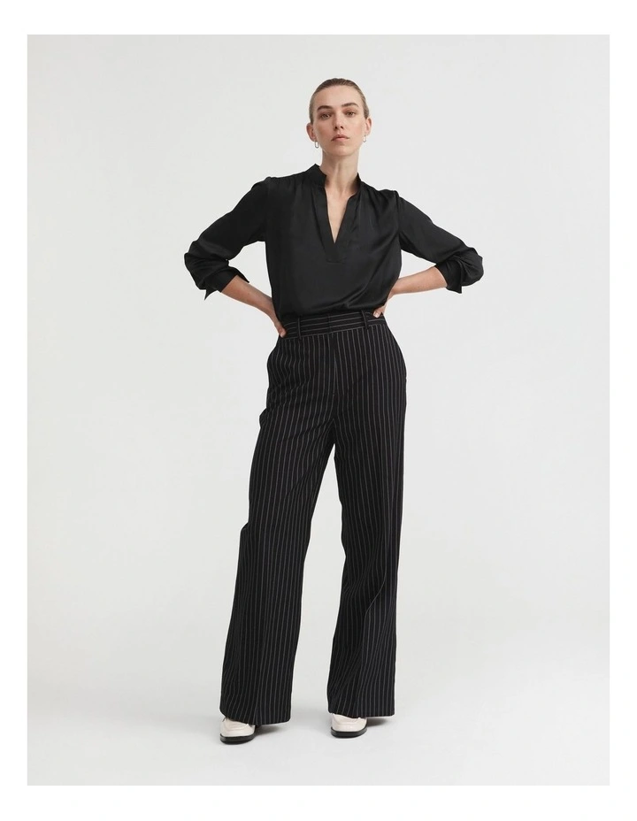 Modern Cuff Blouse in Black image 3
