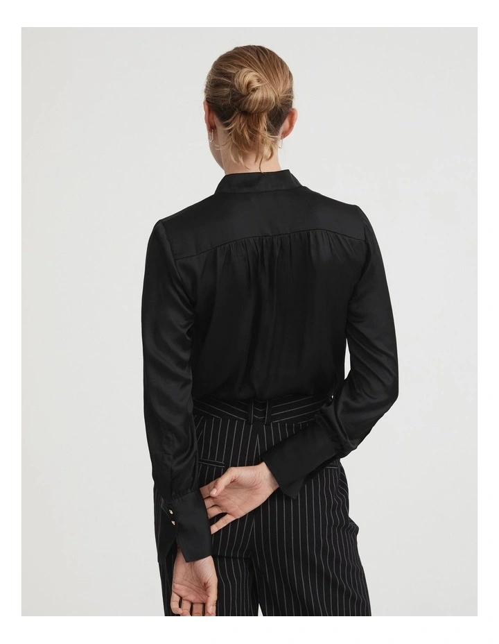 Modern Cuff Blouse in Black image 4