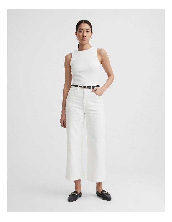 Bind Detail Racer in Pure White image 1