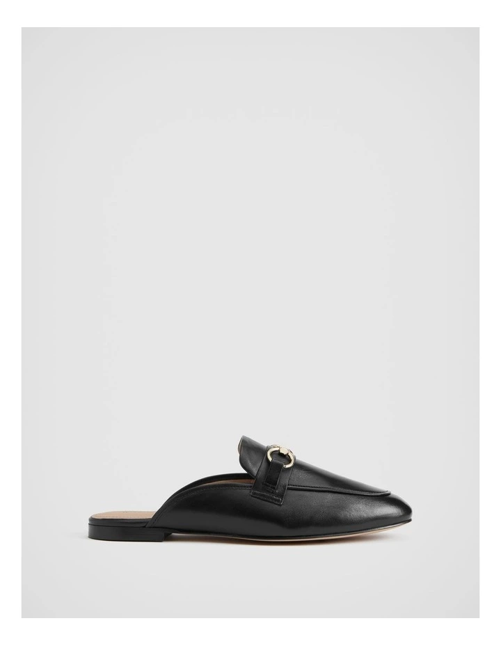 Snaffle Leather Mule in Black image 1
