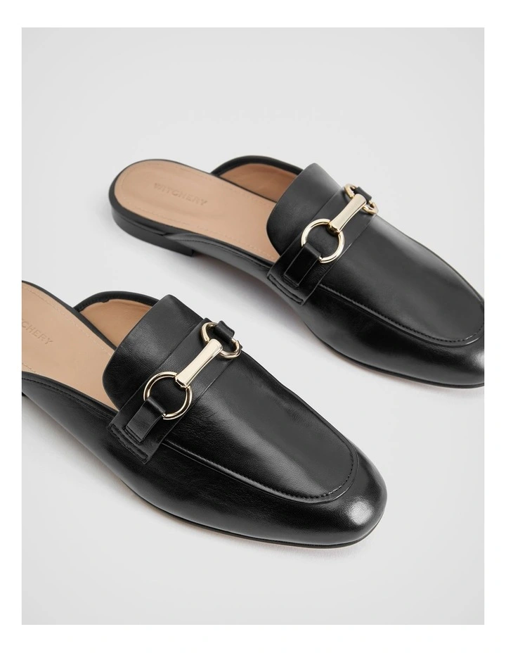 Snaffle Leather Mule in Black image 4