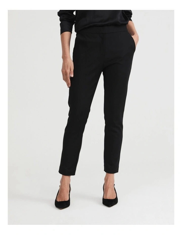 Slim Cropped Pant in Black image 2