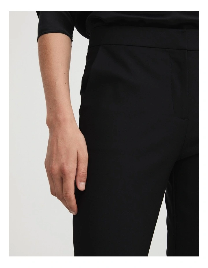 Slim Cropped Pant in Black image 3