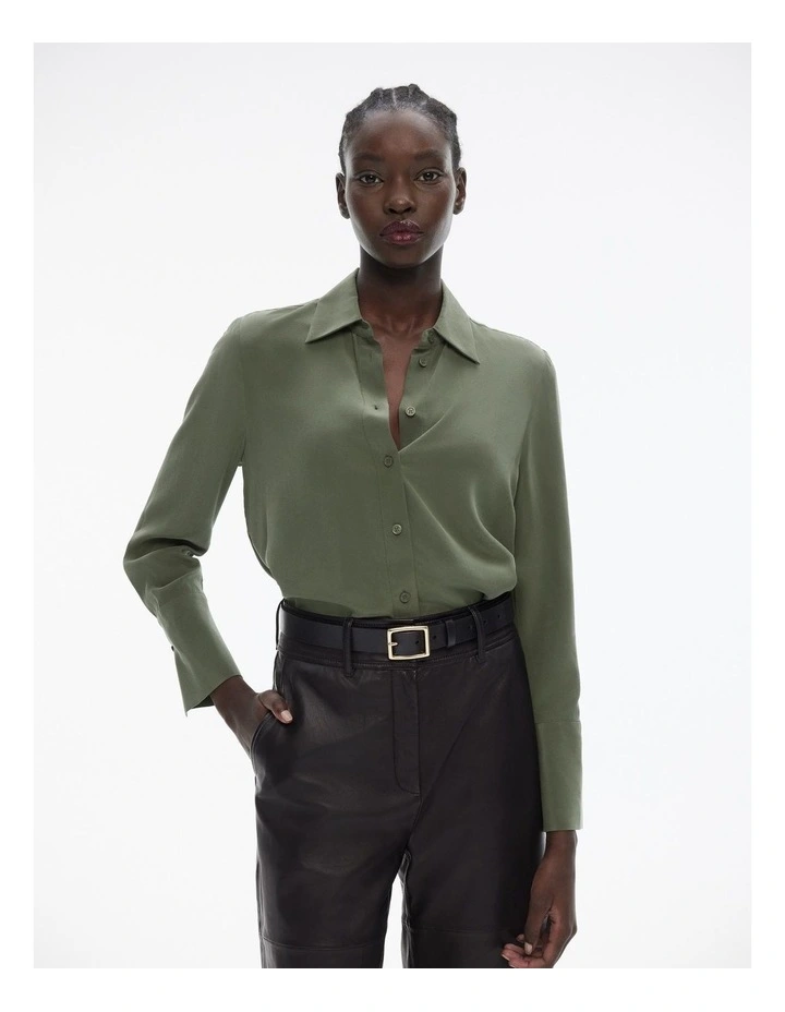 Silk Shirt in Dark Forest image 1