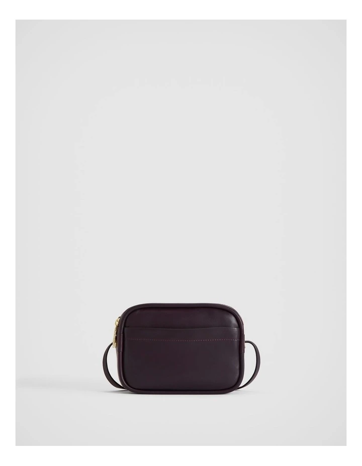Soft Leather Camera Bag in Plum image 1