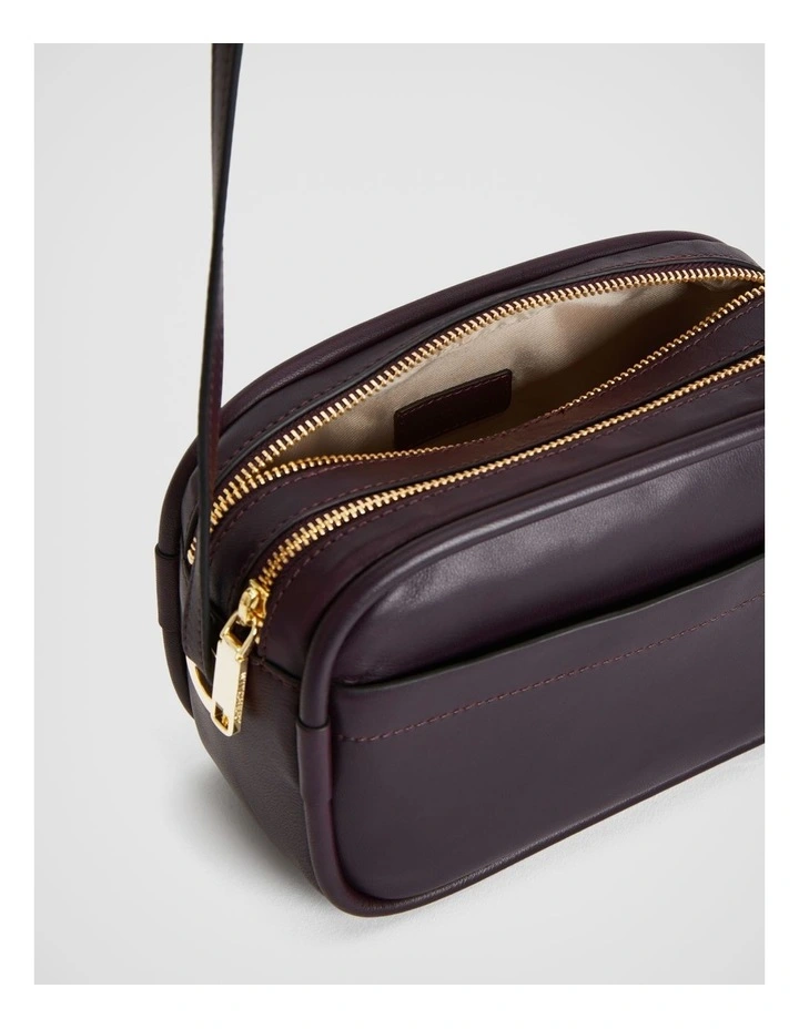 Soft Leather Camera Bag in Plum image 3