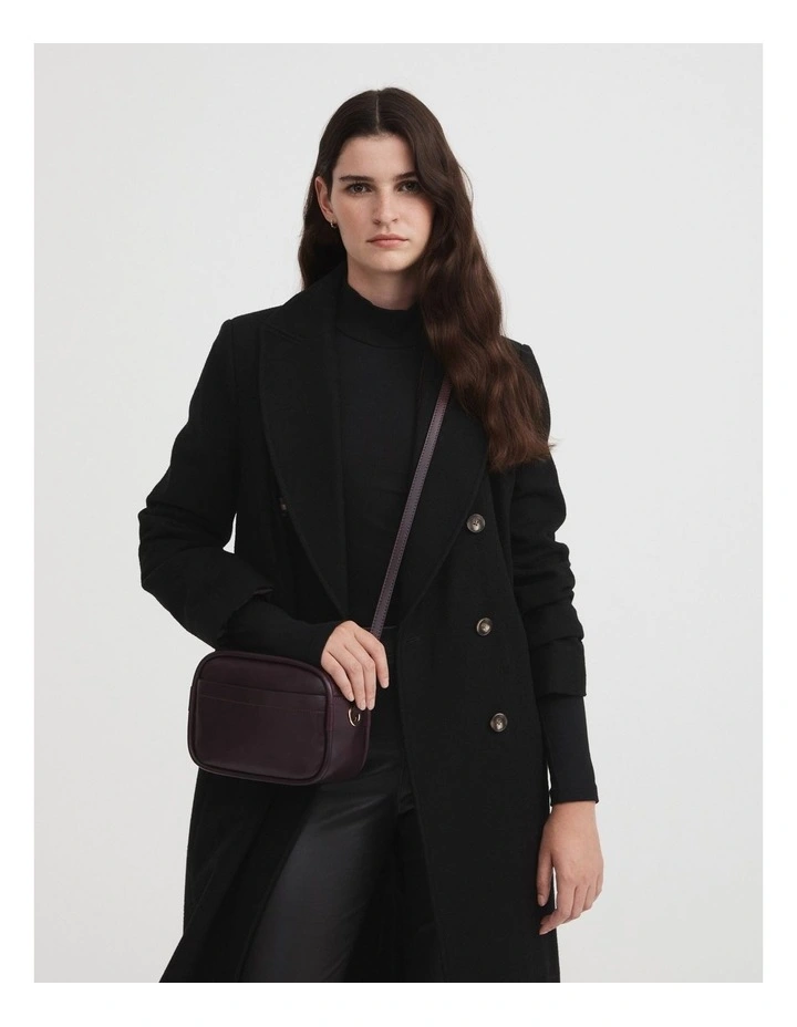 Soft Leather Camera Bag in Plum image 5