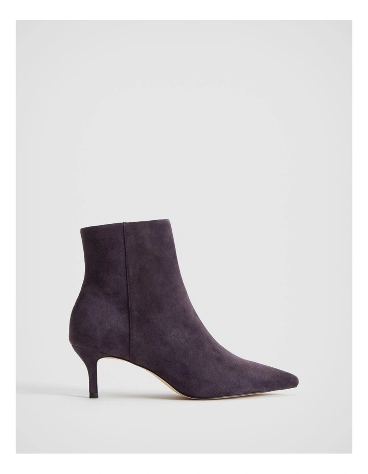 Suede 65mm Heel Boot in Plum image 1