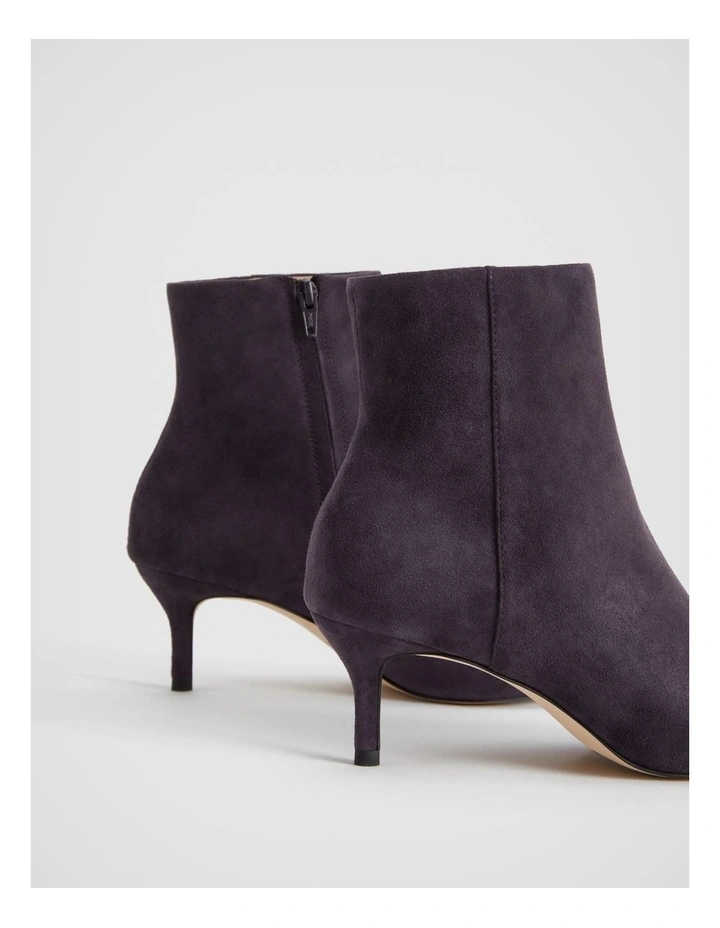 Suede 65mm Heel Boot in Plum image 4