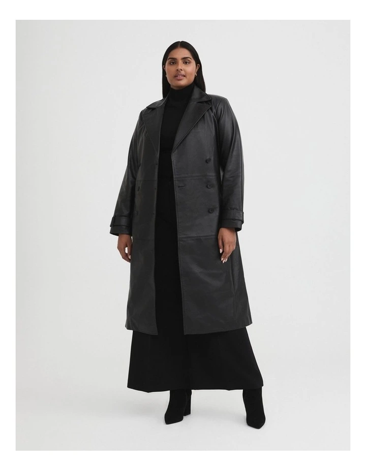Wool Blend High Neck Knit in Black image 3