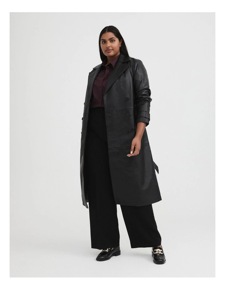 Cotton Cropped Shirt in Bordeaux image 3