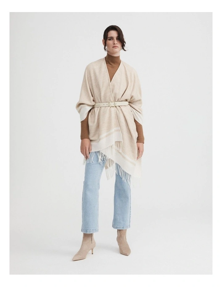 Stripe Wrap in Camel image 1
