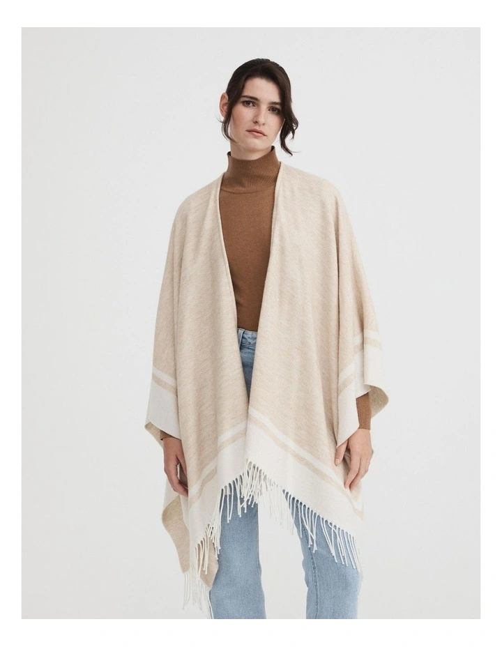 Stripe Wrap in Camel image 2