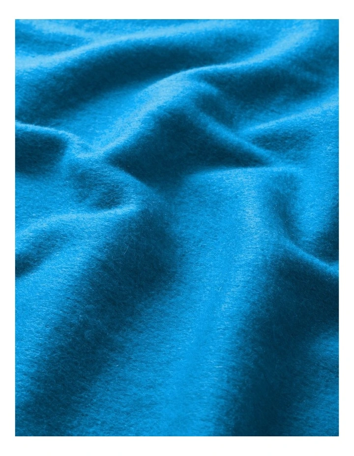 Luxe Essential Wool Blend Scarf in Sorrento Blue image 2
