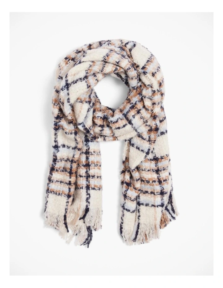 Boucle Scarf in Chalk image 1
