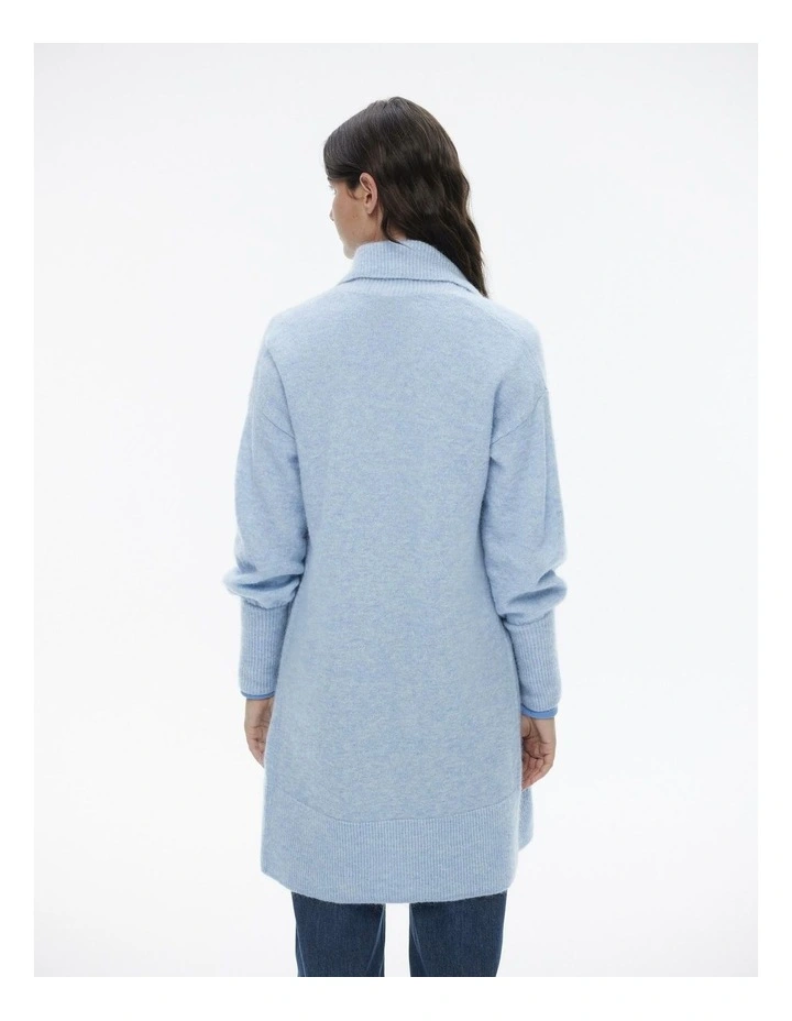 Mohair Knit Cardigan in Baby Blue image 4