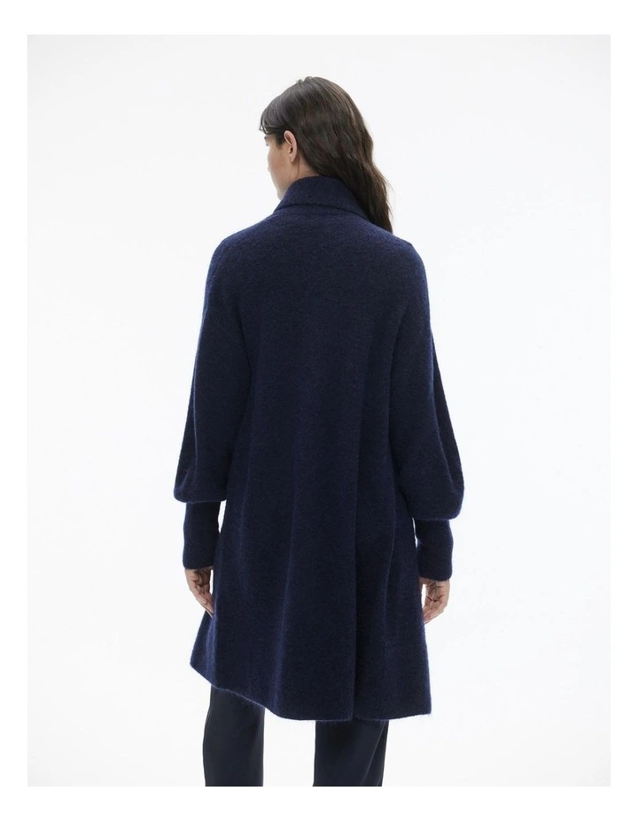 Mohair Knit Cardigan in Regatta Blue image 4
