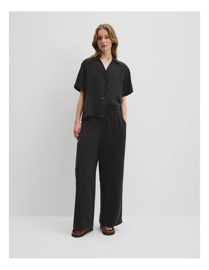 Pull-on Cupro Pant in Black image 1