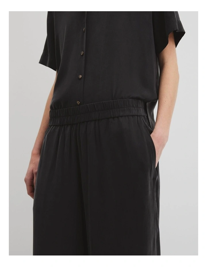 Pull-on Cupro Pant in Black image 3