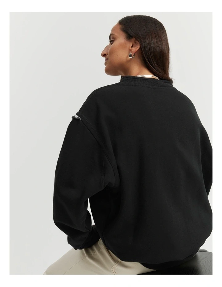 90s Reissue Unisex Sweat in Black image 4