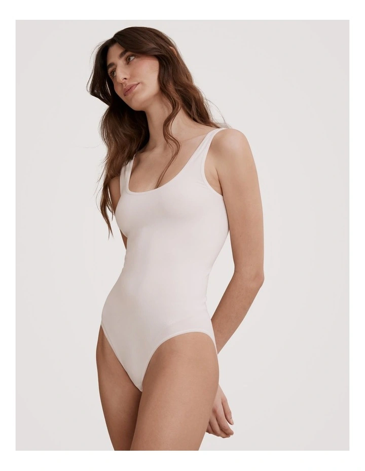 Seamfree Scoop Bodysuit in Antique White image 1