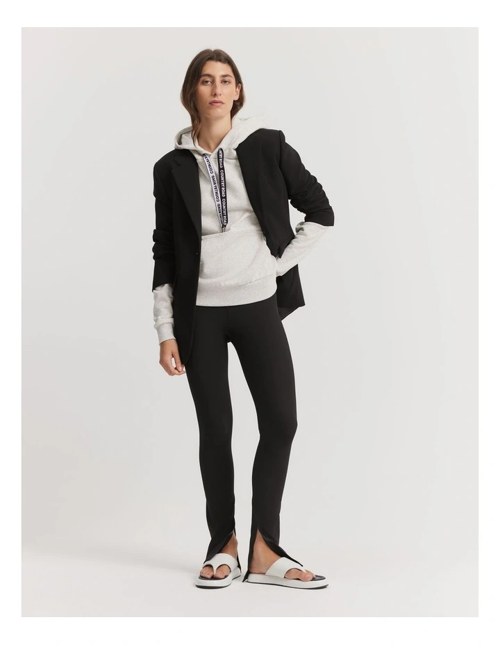 Structured Single-breasted Blazer in Black image 2