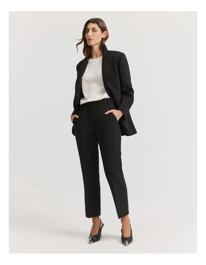 Structured Single-breasted Blazer in Black image 4