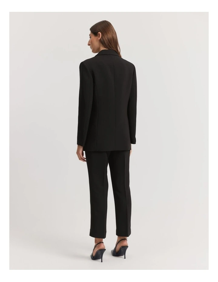 Structured Single-breasted Blazer in Black image 5