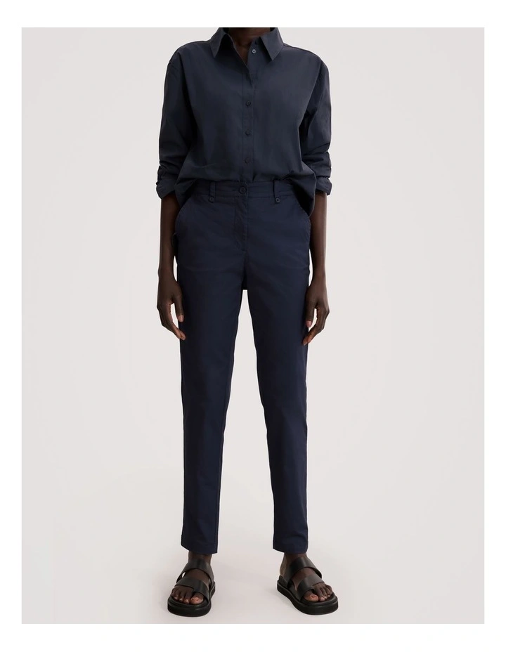 Australian Cotton Twill Walk Pant in Navy image 1