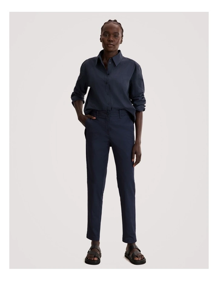 Australian Cotton Twill Walk Pant in Navy image 3