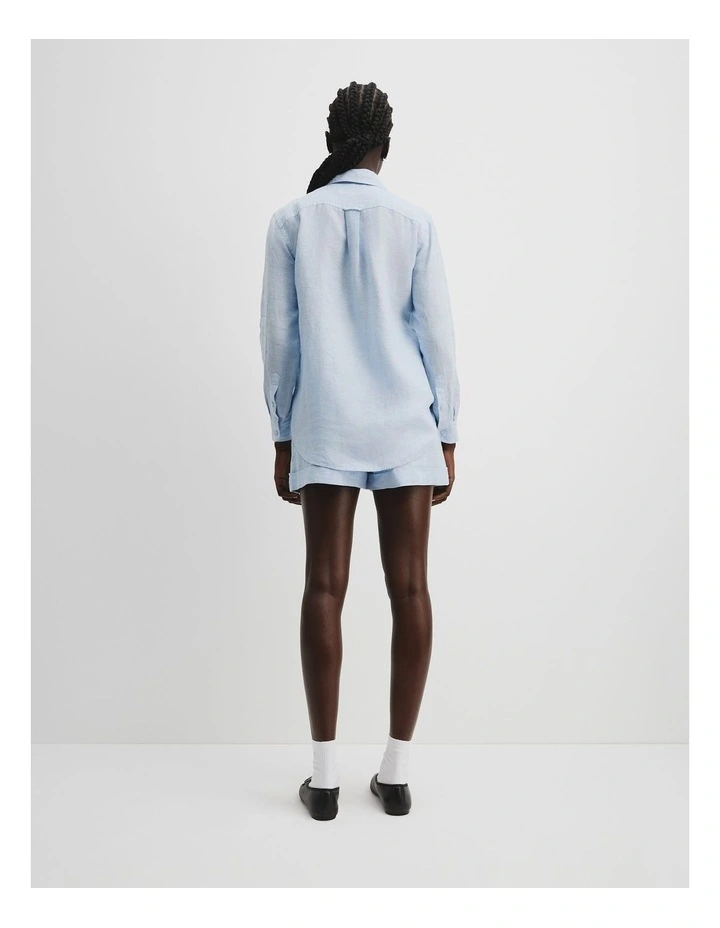 Organically Grown Linen Shirt in Chambray image 4