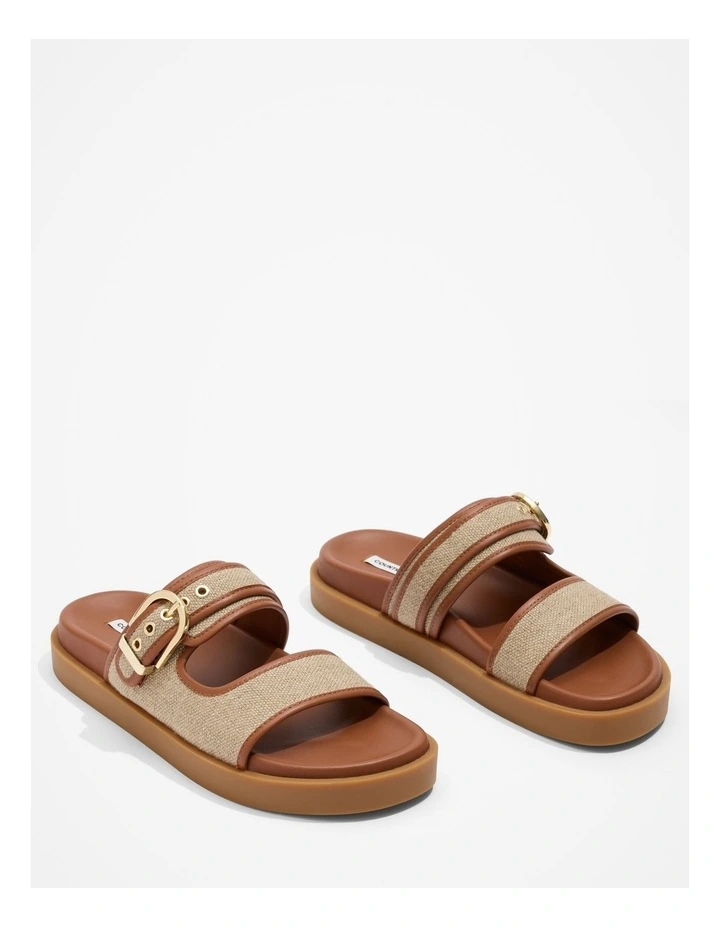 Raya Linen Sandal in Natural image 3
