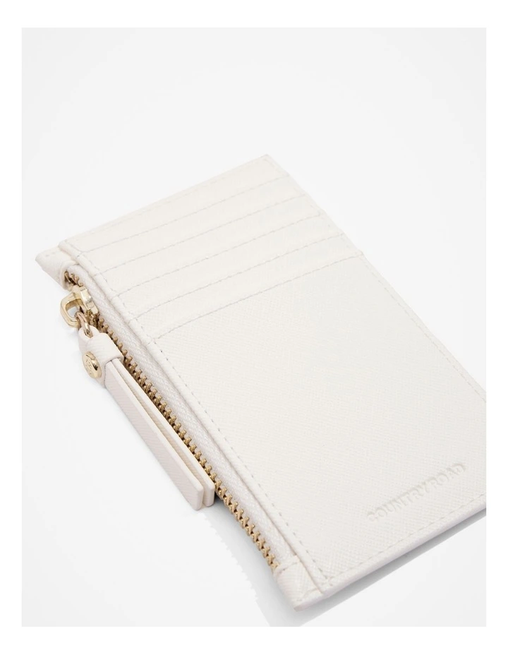 Branded Credit Card Purse in White image 2