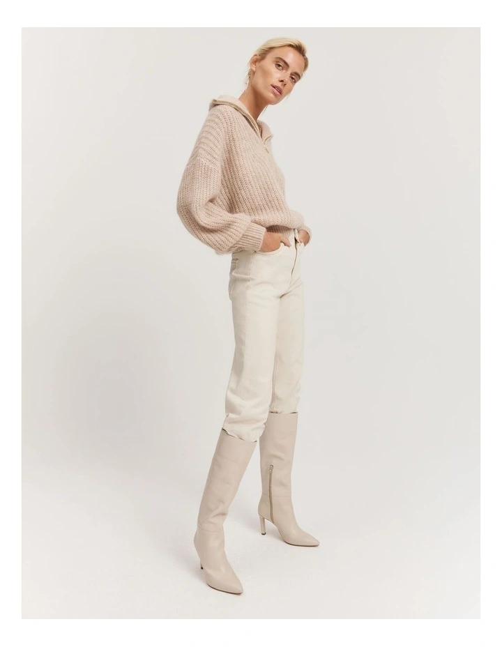 Mariah Tall Boot in Oyster image 2