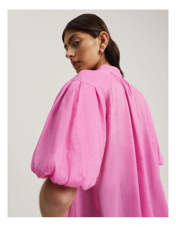 Yoke Detail Blouse in Floss Pink image 1