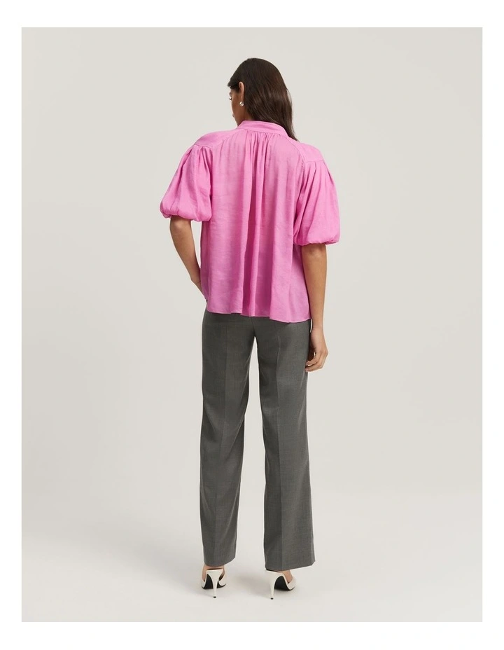 Yoke Detail Blouse in Floss Pink image 4