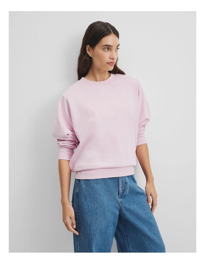 Verified Australian Cotton Heritage Sweat in Floss Pink image 1