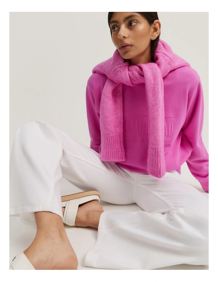 Verified Australian Cotton Heritage Sweat in Floss Pink image 1