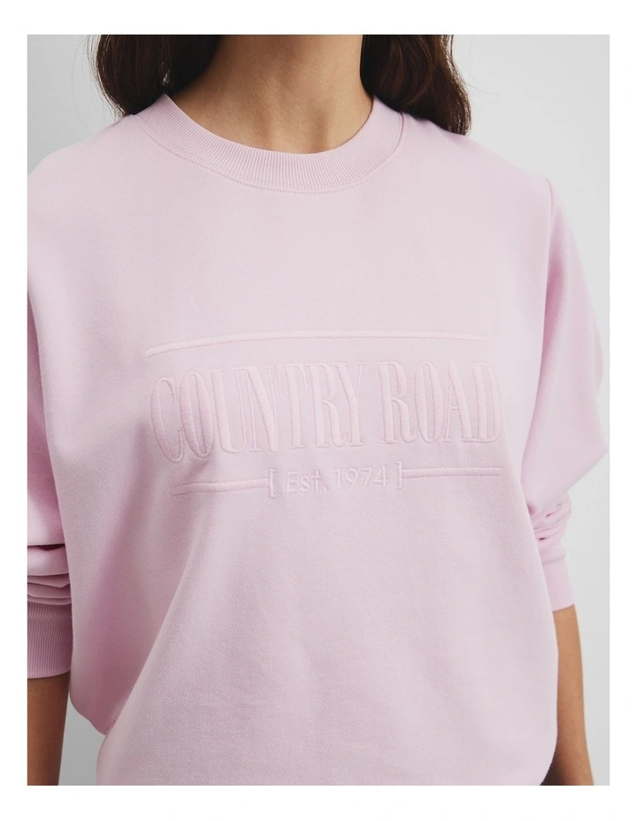 Verified Australian Cotton Heritage Sweat in Floss Pink image 2