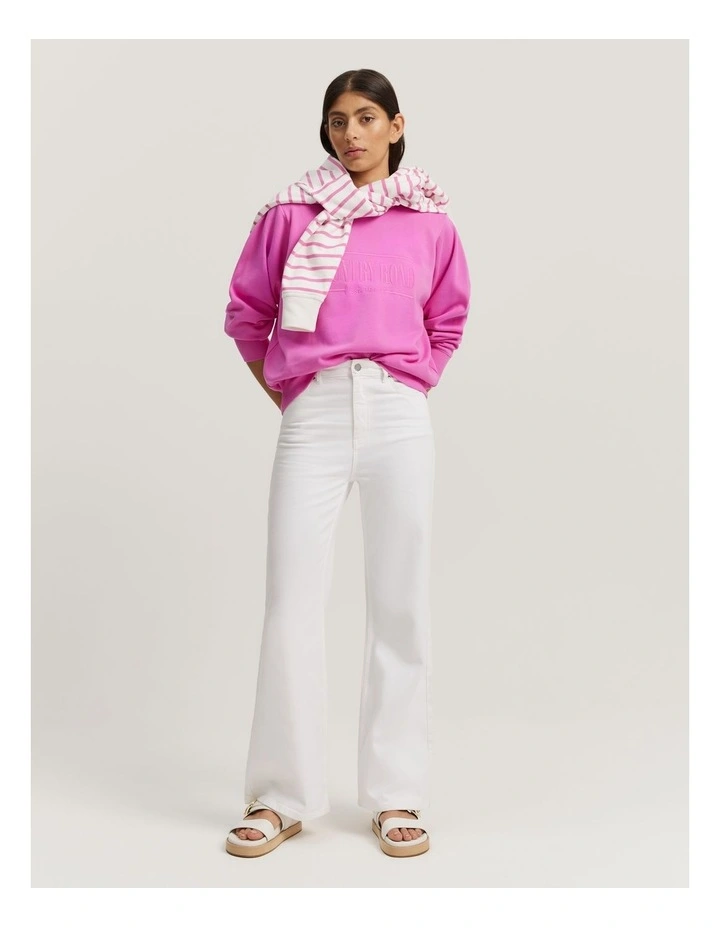 Verified Australian Cotton Heritage Sweat in Floss Pink image 3